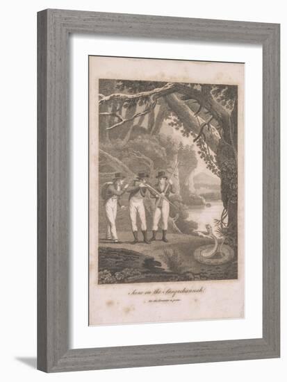 Alexander Wilson and companions on the Susquehanna, 1809-American School-Framed Giclee Print