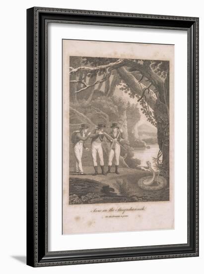 Alexander Wilson and companions on the Susquehanna, 1809-American School-Framed Giclee Print