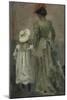 Alexandra Thaulow with Ingrid, 1895 oil on board-Fritz Thaulow-Mounted Giclee Print