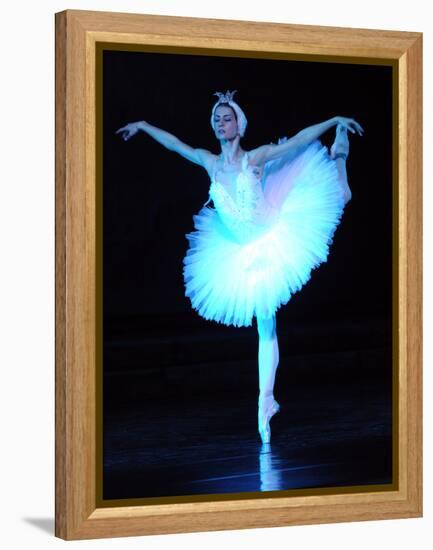 Alexandra Timofeyeva Performs in Tchaikovsky's "Swan Lake" in Moscow's Grand Kremlin Palace, 2012-null-Framed Premier Image Canvas