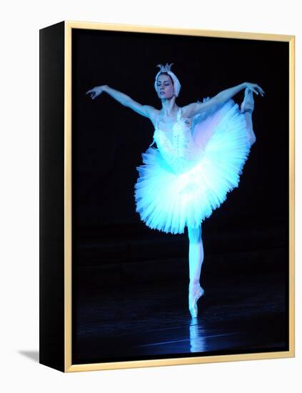 Alexandra Timofeyeva Performs in Tchaikovsky's "Swan Lake" in Moscow's Grand Kremlin Palace, 2012-null-Framed Premier Image Canvas