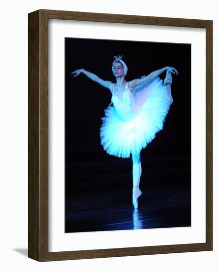 Alexandra Timofeyeva Performs in Tchaikovsky's "Swan Lake" in Moscow's Grand Kremlin Palace, 2012-null-Framed Photographic Print