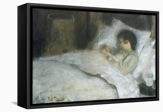 Alexandra with Harald, 1887 pastel on paper-Fritz Thaulow-Framed Premier Image Canvas