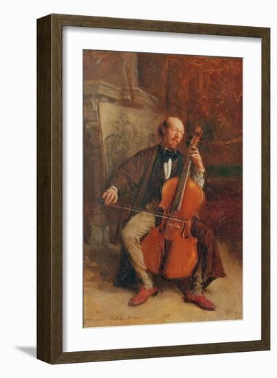 Alexandre Batta, the Cellist, 1855-Jean-Louis Ernest Meissonier-Framed Giclee Print