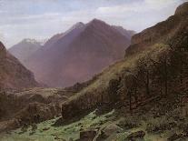 Route du Grimsel, canton de Berne dit aussi Un orage dans les montagnes-Alexandre Calame-Framed Premier Image Canvas
