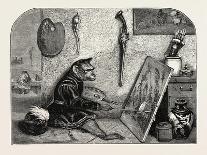 Le Singe peintre dit Intérieur d'atelier-Alexandre Gabriel Decamps-Framed Giclee Print