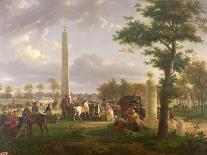 The Cascade at Tivoli with the Temple of Sibyl, 1822 (Oil on Canvas)-Alexandre Hyacinthe Dunouy-Mounted Giclee Print