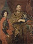 Portrait de Jean III Sobieski, roi de Pologne et d'un de ses fils, Jacques-Louis (1629-1696)-Alexandre Jan Tricius-Framed Giclee Print