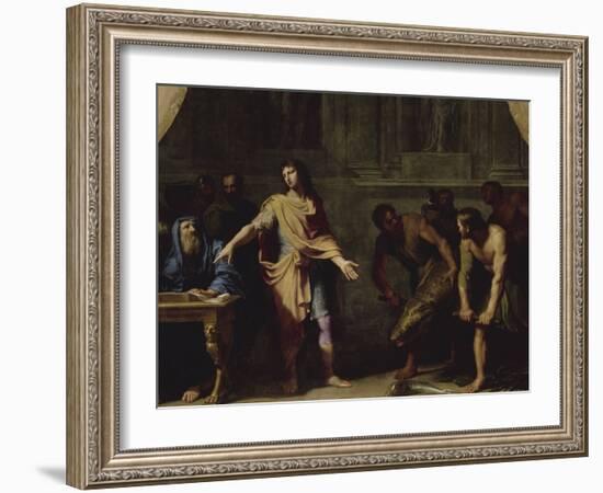 Alexandre le Grand faisant porter à Aristote divers animaux étrangers afin qu'il écrive son "-Jean-Baptiste de Champaigne-Framed Giclee Print