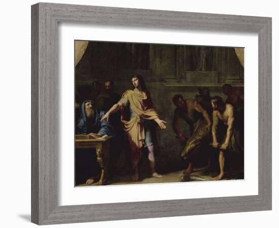 Alexandre le Grand faisant porter à Aristote divers animaux étrangers afin qu'il écrive son "-Jean-Baptiste de Champaigne-Framed Giclee Print