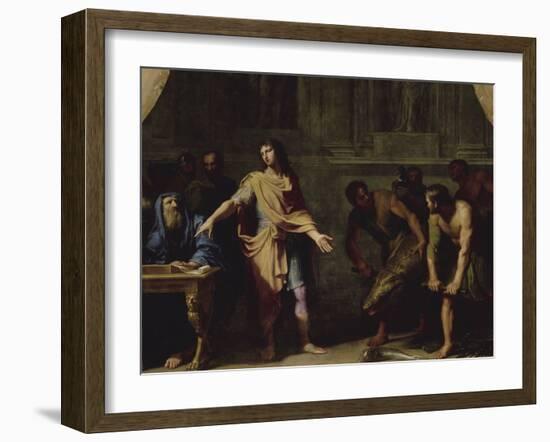 Alexandre le Grand faisant porter à Aristote divers animaux étrangers afin qu'il écrive son "-Jean-Baptiste de Champaigne-Framed Giclee Print