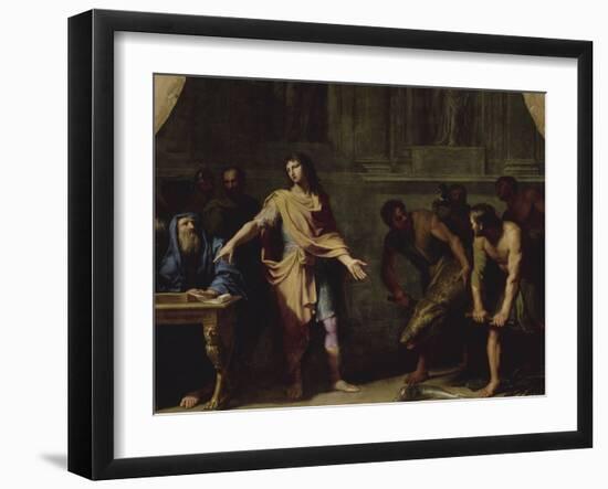 Alexandre le Grand faisant porter à Aristote divers animaux étrangers afin qu'il écrive son "-Jean-Baptiste de Champaigne-Framed Giclee Print