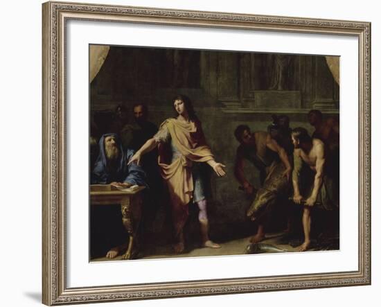 Alexandre le Grand faisant porter à Aristote divers animaux étrangers afin qu'il écrive son "-Jean-Baptiste de Champaigne-Framed Giclee Print