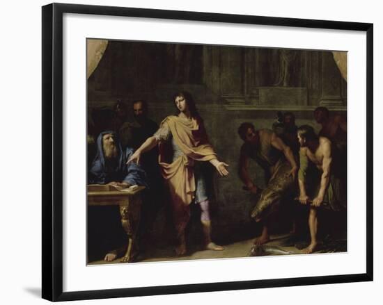 Alexandre le Grand faisant porter à Aristote divers animaux étrangers afin qu'il écrive son "-Jean-Baptiste de Champaigne-Framed Giclee Print