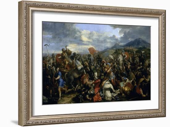 Alexandre le Grand, vainqueur de Darius à la bataille d'Arbelles (331 av. J.-C.)-Jacques Courtois-Framed Giclee Print