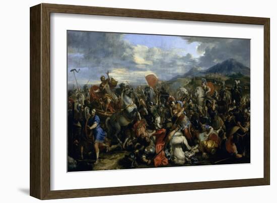 Alexandre le Grand, vainqueur de Darius à la bataille d'Arbelles (331 av. J.-C.)-Jacques Courtois-Framed Giclee Print