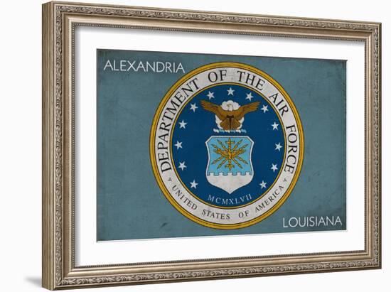 Alexandria, Louisiana - Department of the Air Force - Military - Insignia-Lantern Press-Framed Art Print