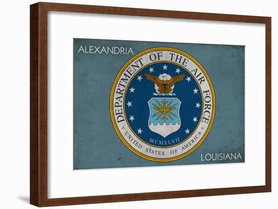 Alexandria, Louisiana - Department of the Air Force - Military - Insignia-Lantern Press-Framed Art Print