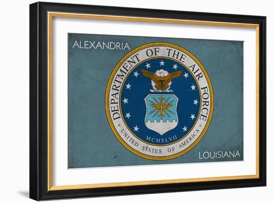 Alexandria, Louisiana - Department of the Air Force - Military - Insignia-Lantern Press-Framed Art Print