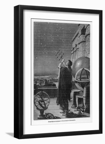 Alexandria Observatory: an Astronomer Using a Pre- Telescopic Sighting Instrument-George Billerger-Framed Art Print