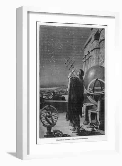 Alexandria Observatory: an Astronomer Using a Pre- Telescopic Sighting Instrument-George Billerger-Framed Art Print