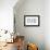 Alexandria, Virginia - 571 Area Code (Blue)-Lantern Press-Framed Stretched Canvas displayed on a wall