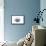 Alexandria, Virginia - Skyline Seal (Blue)-Lantern Press-Framed Stretched Canvas displayed on a wall