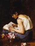Young Woman Holding a Book-Alexei Alexeivich Harlamoff-Giclee Print