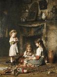 Blowing Bubbles-Alexei Alexeivich Harlamoff-Mounted Giclee Print