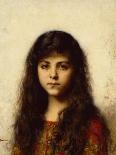 The Artist's Daughter, 1884 (See also 65310)-Alexei Alexevich Harlamoff-Premium Giclee Print