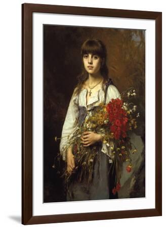 絵画 Alexei Harlamoff Flower girl Alexei Harlamoff; 'Flower Girl', 1918