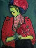 Young Girl with Peonies, 1909-Alexej Von Jawlensky-Giclee Print
