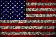 American Flag And Dollars-alexfiodorov-Art Print