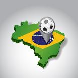 Brazil. Brazilian Soccer Concept Illustration-alexmillos-Art Print