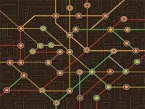 Subway Map-alexzel-Framed Art Print