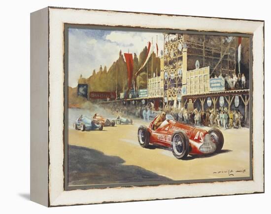 Alfa Romeo Car During Car Racing, Poster-null-Framed Premier Image Canvas