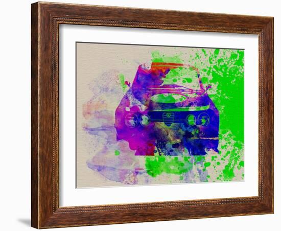 Alfa Romeo Front Watercolor 1-NaxArt-Framed Art Print