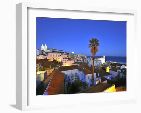 Alfama at Dusk, Seen from the Portas Do Sol Belvedere, Lisbon, Portugal-Mauricio Abreu-Framed Photographic Print