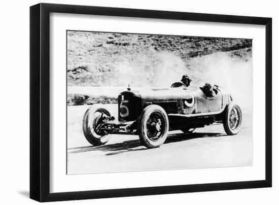 Alfieri Maserati and Guerino Bertocchi in a Type 26 Maserati, Targa Florio Race, Sicily, 1926-null-Framed Photographic Print