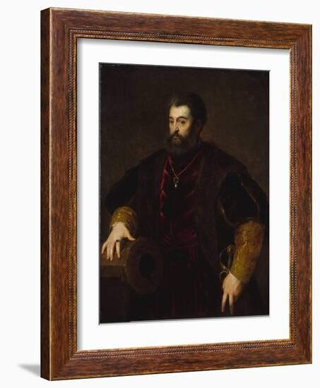 Alfonso d'Este, Duke of Ferrara, c.1600-Titian-Framed Giclee Print