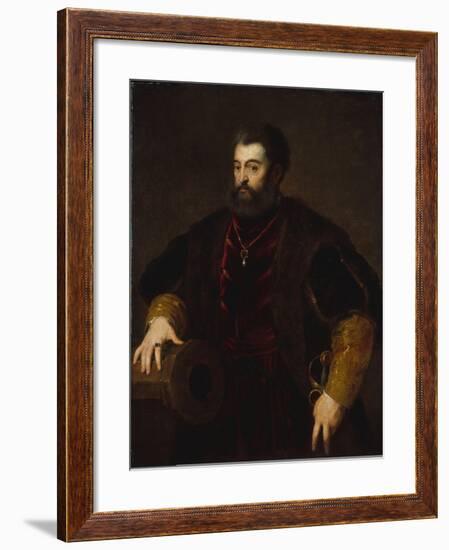 Alfonso d'Este, Duke of Ferrara, c.1600-Titian-Framed Giclee Print