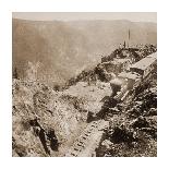 First Construction Train passing the Palisades, Ten Mile Cañon, Nevada, 1866-1869-Alfred A^ Hart-Art Print