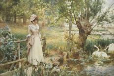 Cattle Watering, Kempstead-On-Thames-Alfred Augustus Glendening-Giclee Print