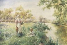 Picking Posies by the River-Alfred Augustus Glendenning-Giclee Print