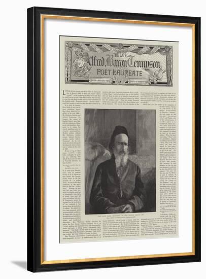 Alfred, Baron Tennyson, Poet Laureate-null-Framed Giclee Print