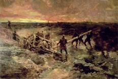 Canadian Gunners in the Mud, Passchendaele, 1917-Alfred Bastien-Mounted Giclee Print