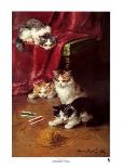 Playful Kittens-Alfred Brunel De Neuville-Art Print