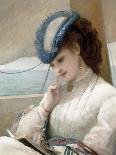 A Girl Reading in a Sailing Boat, 1869-Alfred Chantrey Corbould-Giclee Print
