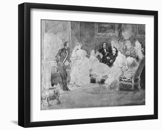 Alfred De Musset (1810-57) Eugene Delacroix (1798-1863) and Pierre Antoine Berryer (1790-1868)-Eugene Louis Lami-Framed Giclee Print