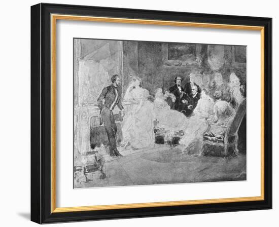 Alfred De Musset (1810-57) Eugene Delacroix (1798-1863) and Pierre Antoine Berryer (1790-1868)-Eugene Louis Lami-Framed Giclee Print